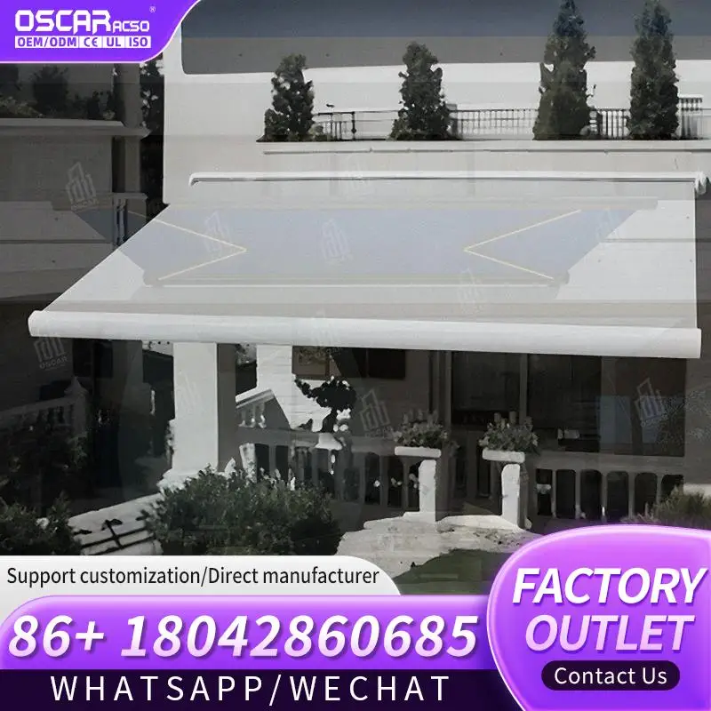 

Retractable Motorized Awning Canopy Windproof Rainproof Automatic Patio Roof for Outdoor Gardens and Balconies Retractable Awnin