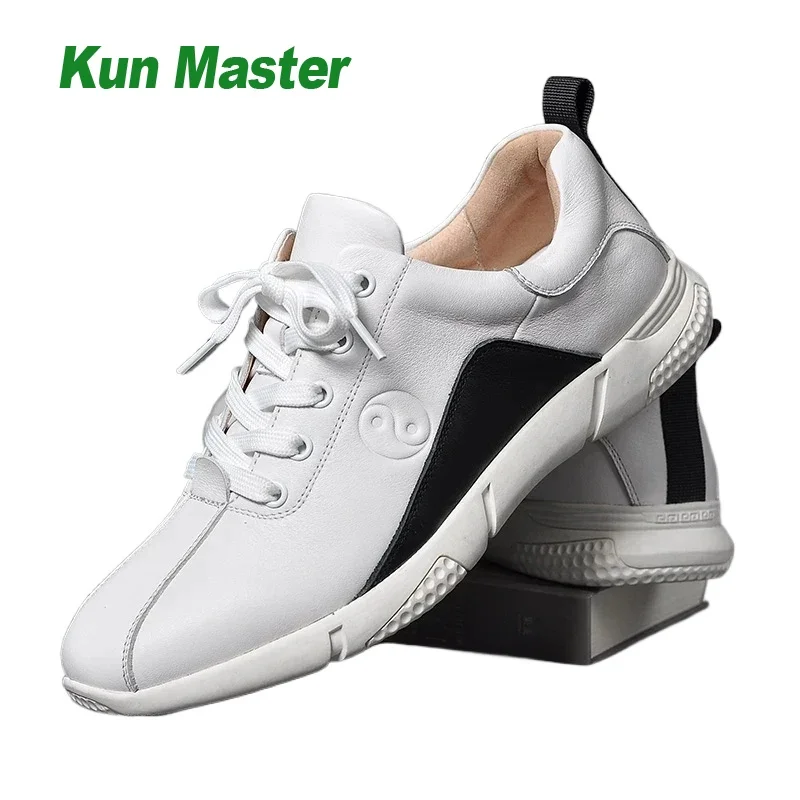 

Genuine Leather Kung Fu Train Tai Chi Shoes Martial Art Shoes Sports Sneakers Cowhide Thick Sole Men Women