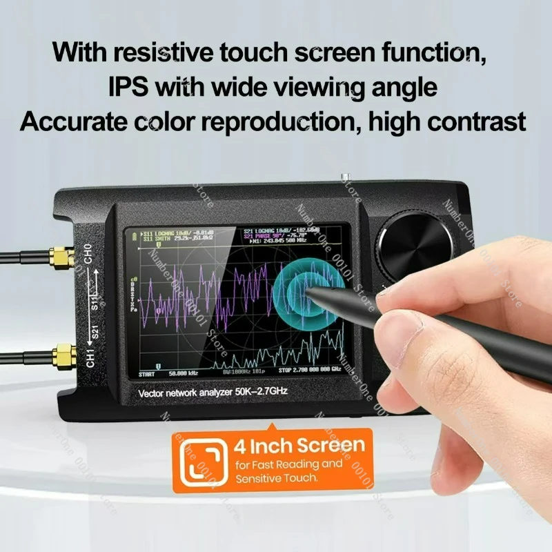 Upgraded Antenna Analyzer 4-inch IPS LCD Display 50KHz2.7GHz NanoVNA-H4