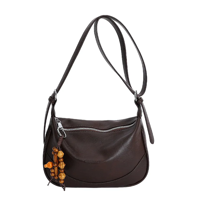 

2025 A/W Vintage Crossbody Bag for Women, Genuine Leather Multi-way Shoulder Purse, Retro Chic Large Capacity Tote for Work