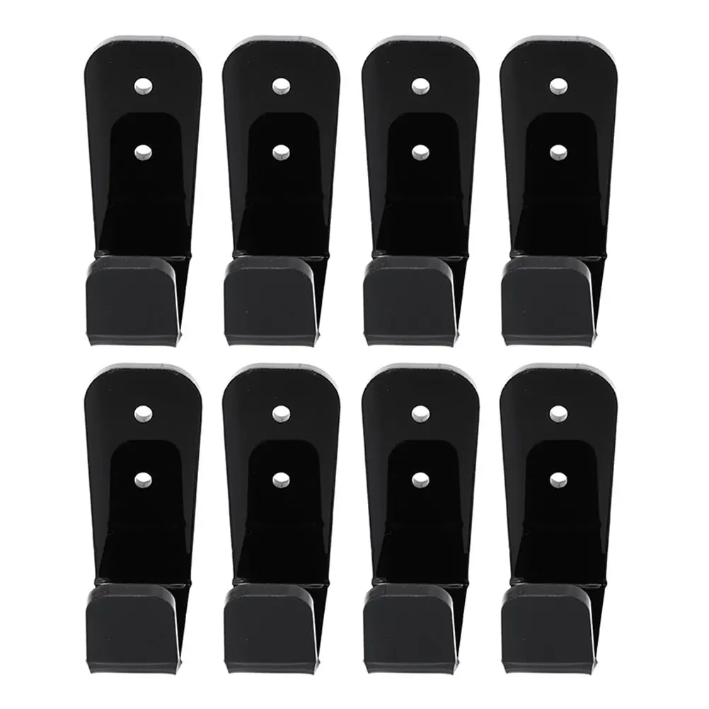 4Pairs Acrylic Fishing Pole Holders Multipurpose Wall Mount Rod Rack for Hiking Poles Ski Sticks Hockey Sticks Display Stand