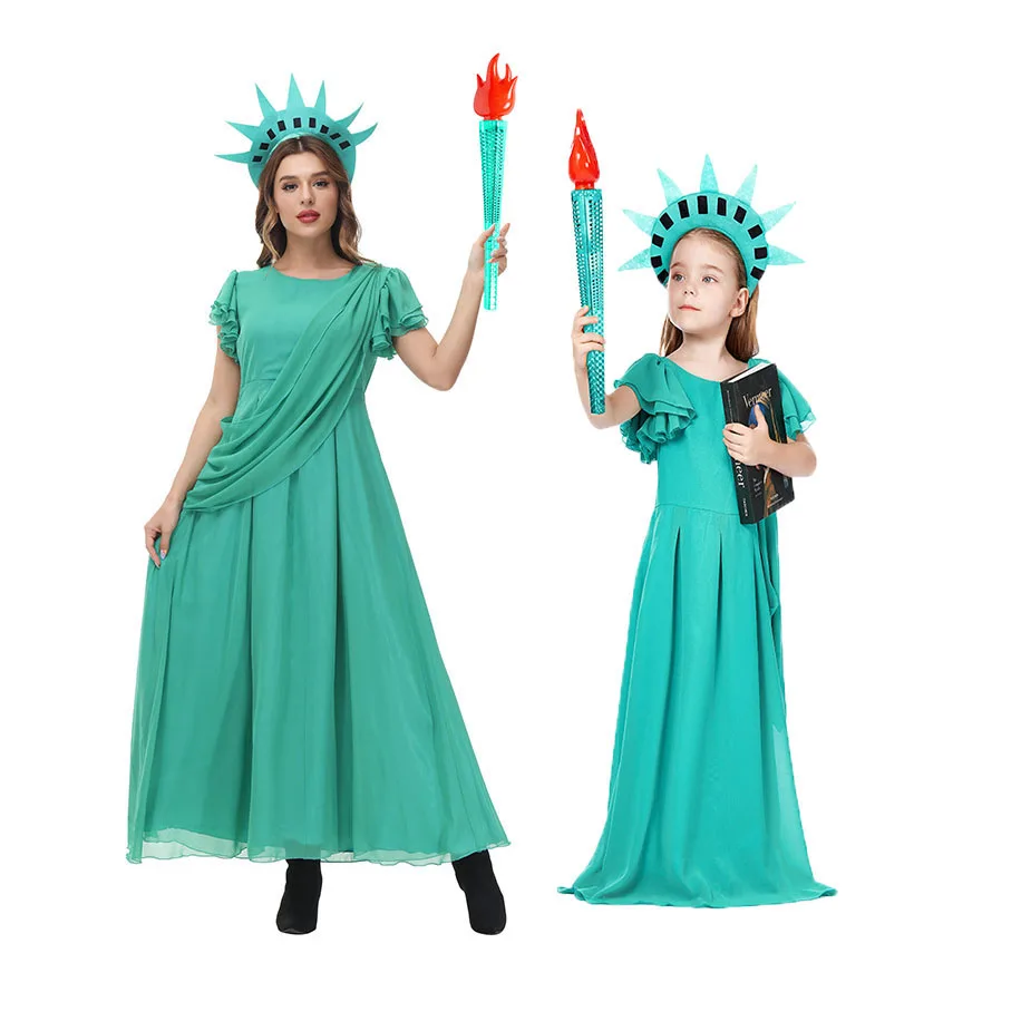 

Детская длинная юбка Godd, косплей, статуя Liber Dr, детский сад, костюм для выступлений, наряд на Хэллоуин