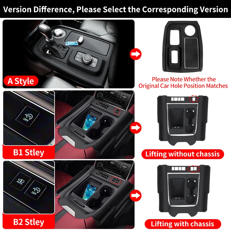 For 2020 2023 2025 2026 Nissan Patrol Y62 Y63 Center Console Silicone Cover Anti-Scratch Protective Case for Cup Holder Armrest view 2