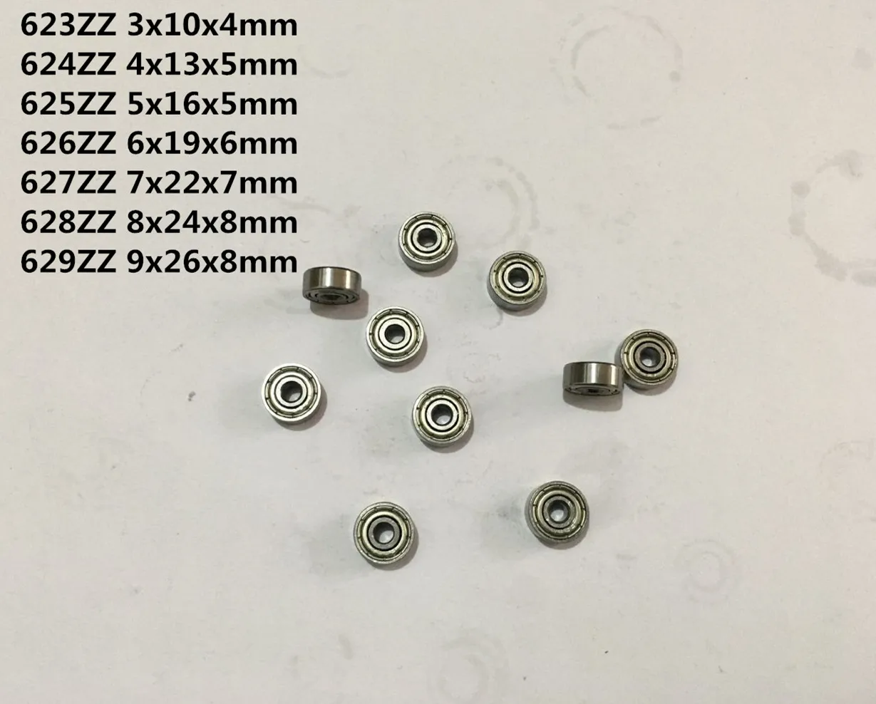 

2-10 шт. 623ZZ 624ZZ 625ZZ 626ZZ 627ZZ 628ZZ металлический шарикоподшипник