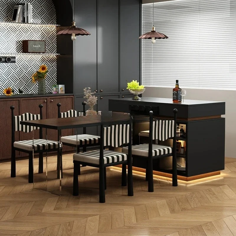 

HLZ high-end dining table integrated acrylic suspension can be customized household small apartment Nakajima
