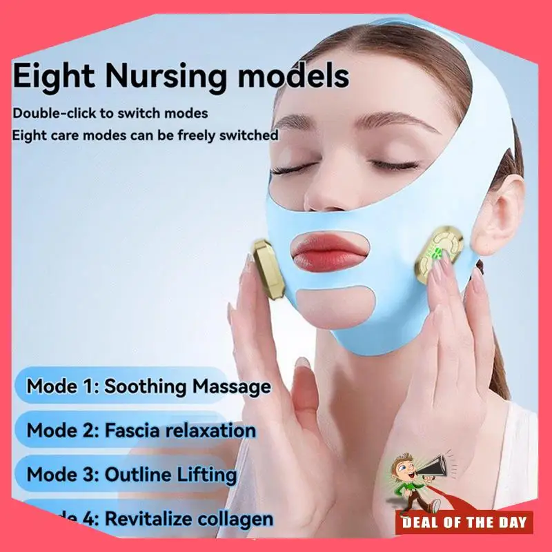 Dispositivo de pulso EMS Facial de entrega en 24 horas, dispositivo de belleza de vendaje Facial en forma de V reafirmante y levantador, máquina de adelgazamiento Facial