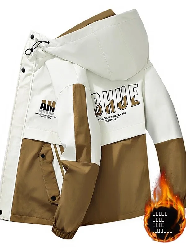 

Утепленная мужская хлопковая куртка на осень-зиму, повседневная свободная теплая мужская одежда в корейском стиле, модное пальто с капюшоном