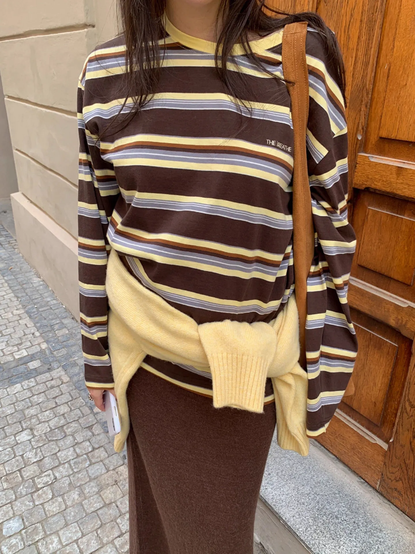 

ZHISILAO шикарные футболки в полоску, женские повседневные футболки с длинными рукавами, женские осенние топы 2026