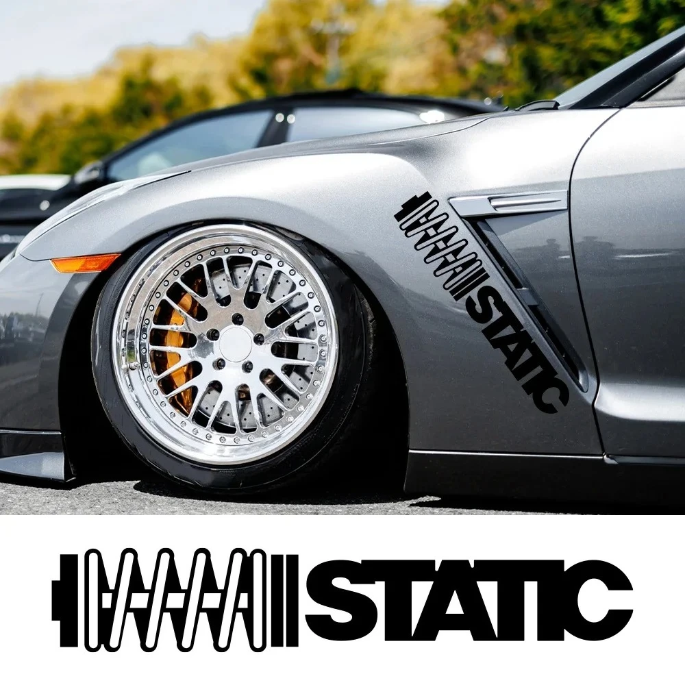 STATIC Slogan Auto-Windschutzscheiben-Banner-Aufkleber, wasserdichte Vinyl-Aufkleber für Autoscheiben, Auto-Styling-Dekorationszubehör