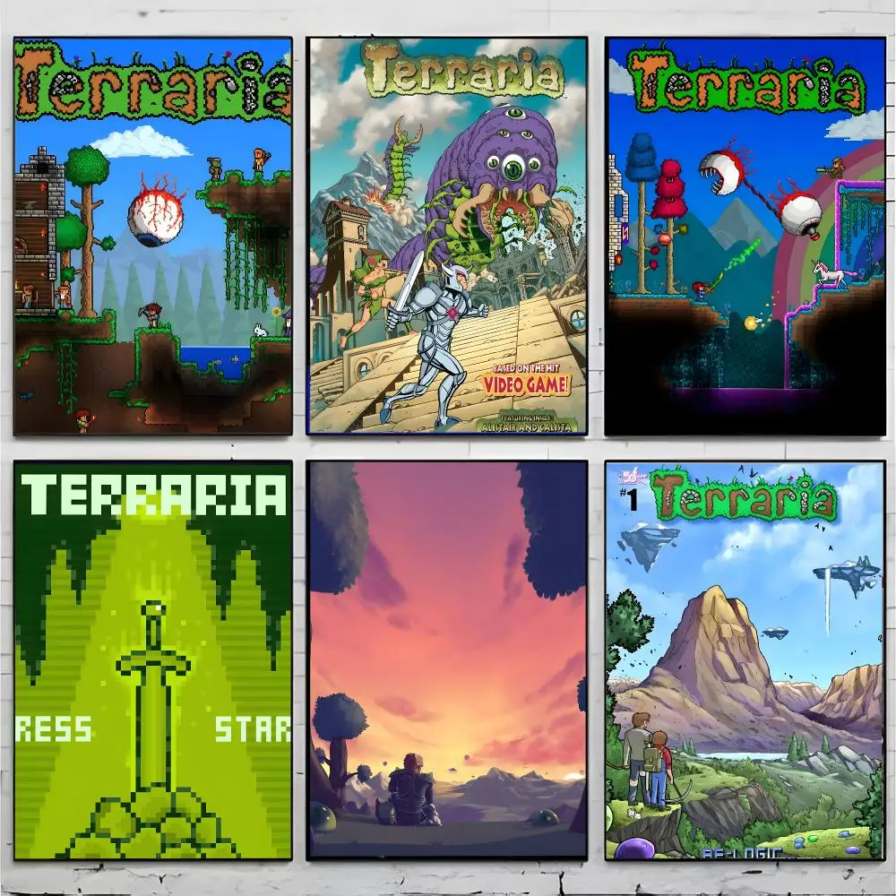sandbox game t-terraria Poster Superior Home Space  Indoor Decorative Art & Home Decor