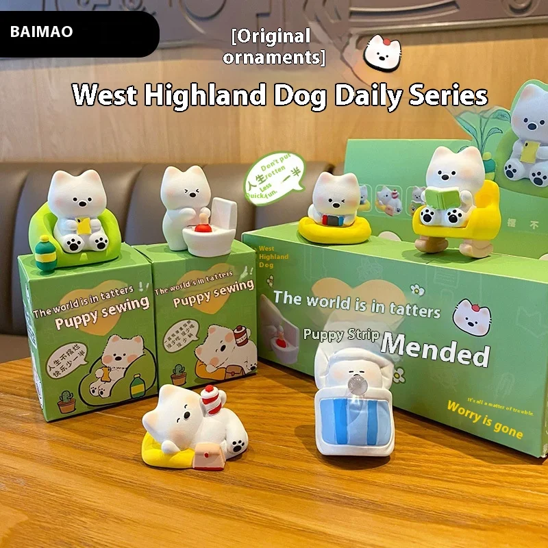 Baimao Original Xigaodi Dog Blind Box Daily Display Resin Decoration Creative Doll Decompression Home Desktop Decoration Gift