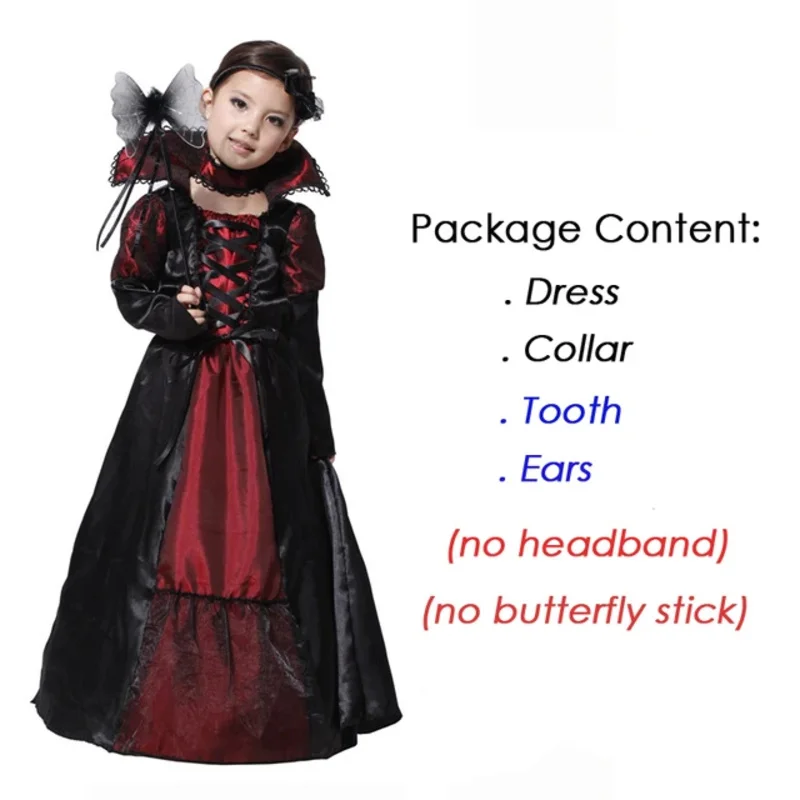 Umorden gótico tlpicape Cosplay niñas disfraz niños niña colección Halloween Navidad fiesta de Purim vestido de lujo pa6186