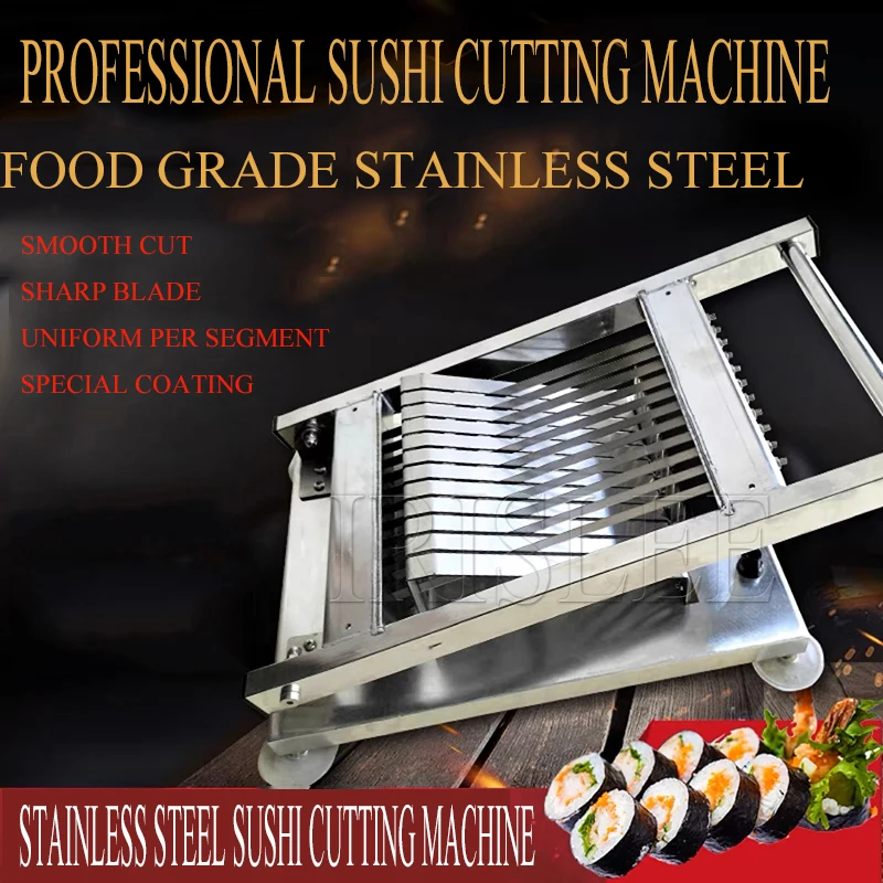 Commercial Sushi Roll Slicer Cutting Machine Manual Japan Rice Sushi Roll Cutter Slicing Tool