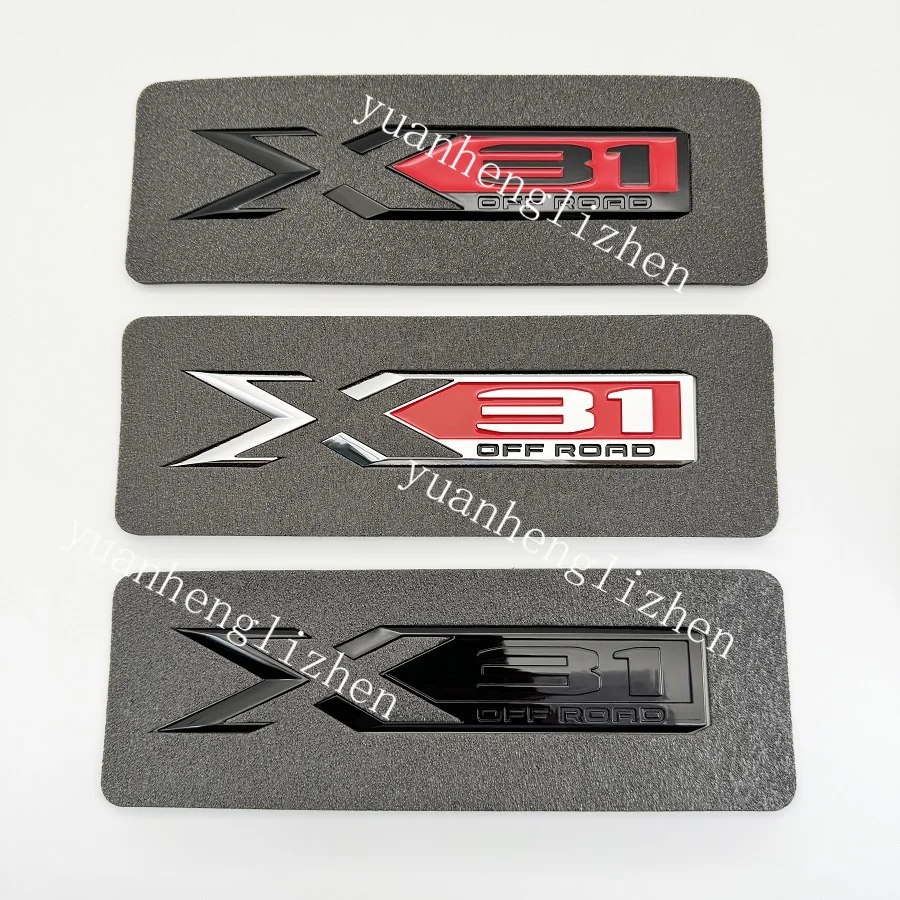 For GMC For Sierra Rear Trunk Side Fender Sticker Pickup Truck Accessories ABS X31 OFF ROAD Emblem Car Side Badge Sticker