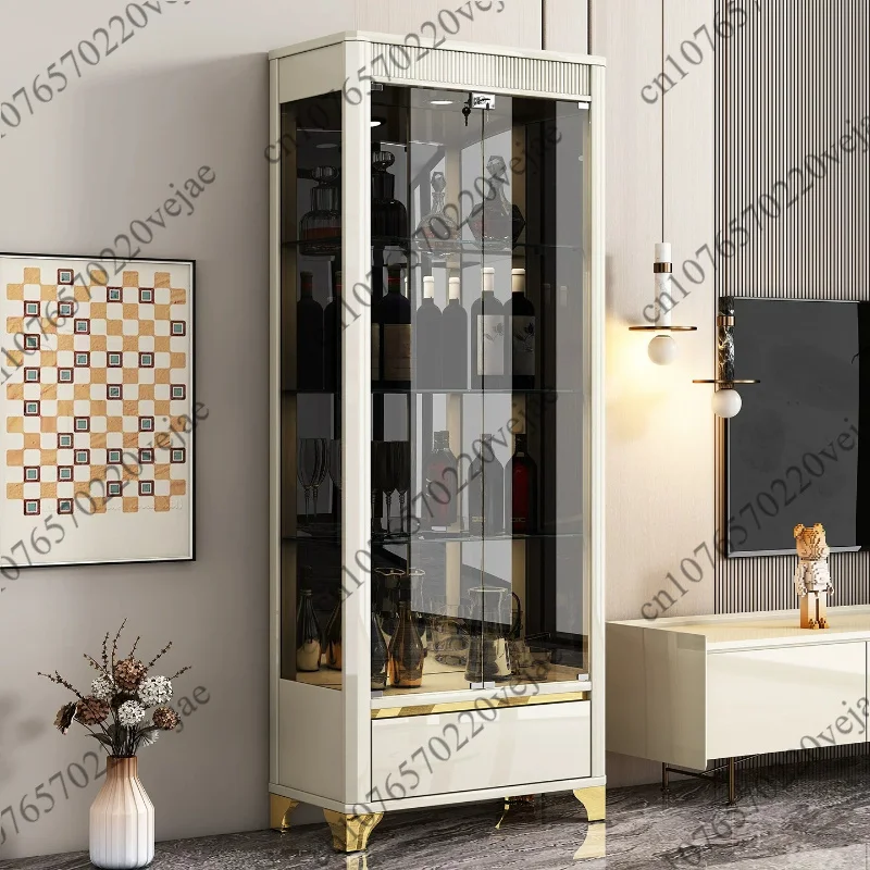 Wine Cabinet Affordable Luxury Style Modern Simple Home Living Room Glass Hotel Bar Transparent Wine Cabine
