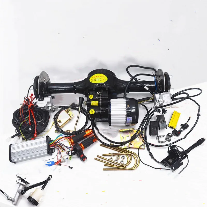 Electric Motorcycle Tricycle Engineering Carrier Rear Axle Disc Brake Drive System 1000W Motor Controller Modified Accessories