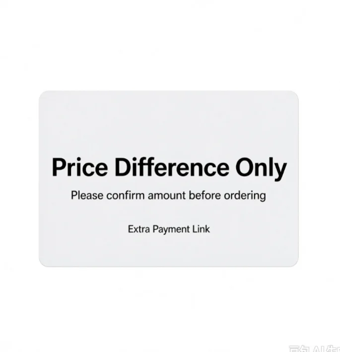Custom Order Extra Payment Required Please Contact Us before Payment Shipping Supplement May Apply Price Difference Only