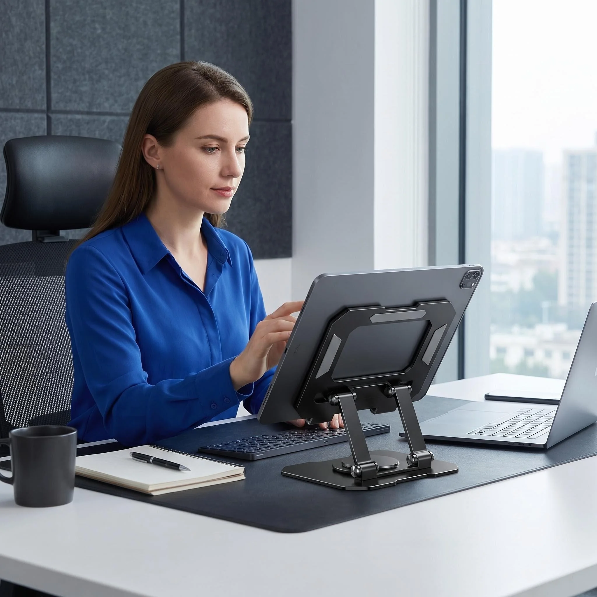 

Metal Tablet Stand 360° Rotatable Anti-Slip Heat Dissipation Multi-Scenario Universal Stable Adjustable Height Base
