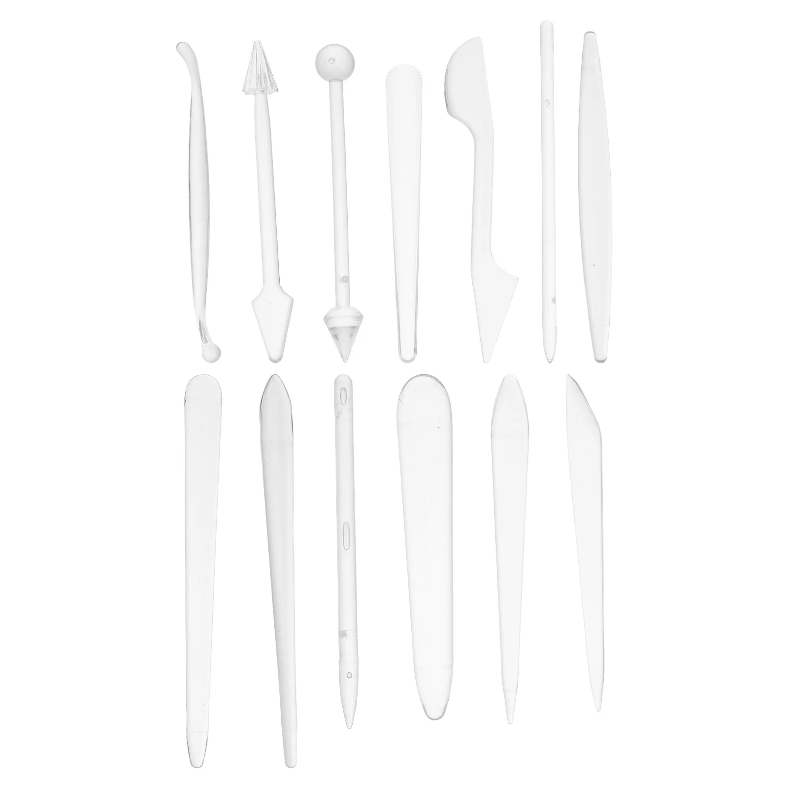 

13Pcs Pottery Clay Sculpting Tools Plastic Set Handy Carving Shaping Tools for Creative DIY Craft Kids Adult Ceramic Modeling