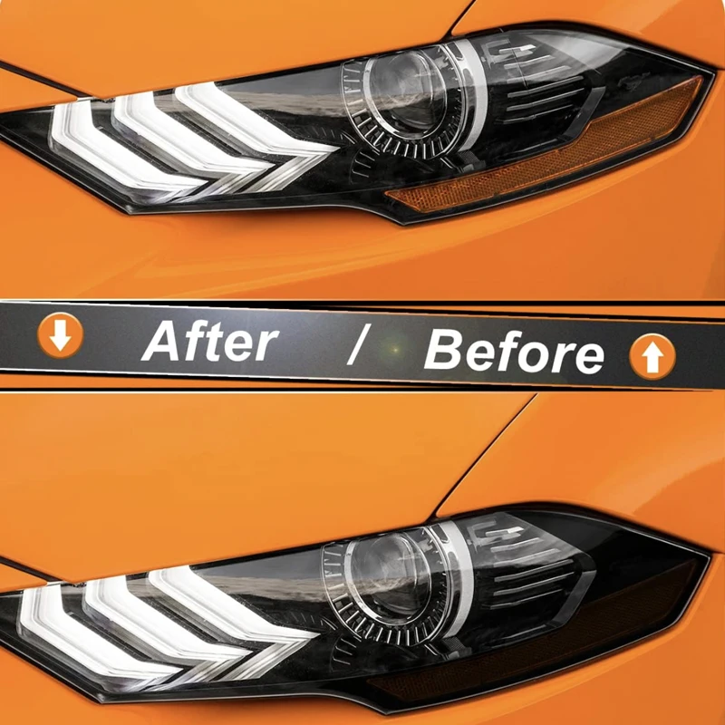 

2018-2021 Ford Mustang Headlight Side Marker Tint Vinyl Headlight Decals Pre-Cut Cover Overlay Covers Compatible with