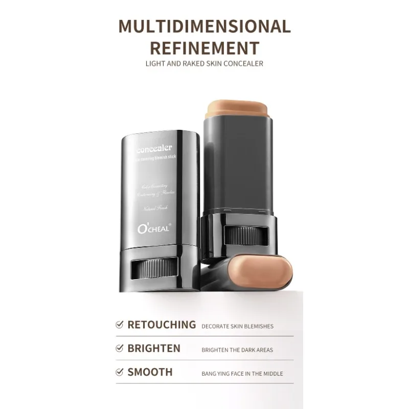 マットフェイスファンデーションクリームスティック防水持続肌を明るくコンシーラーハイトカバレッジナチュラルブロンズファンデーションメイクアップ