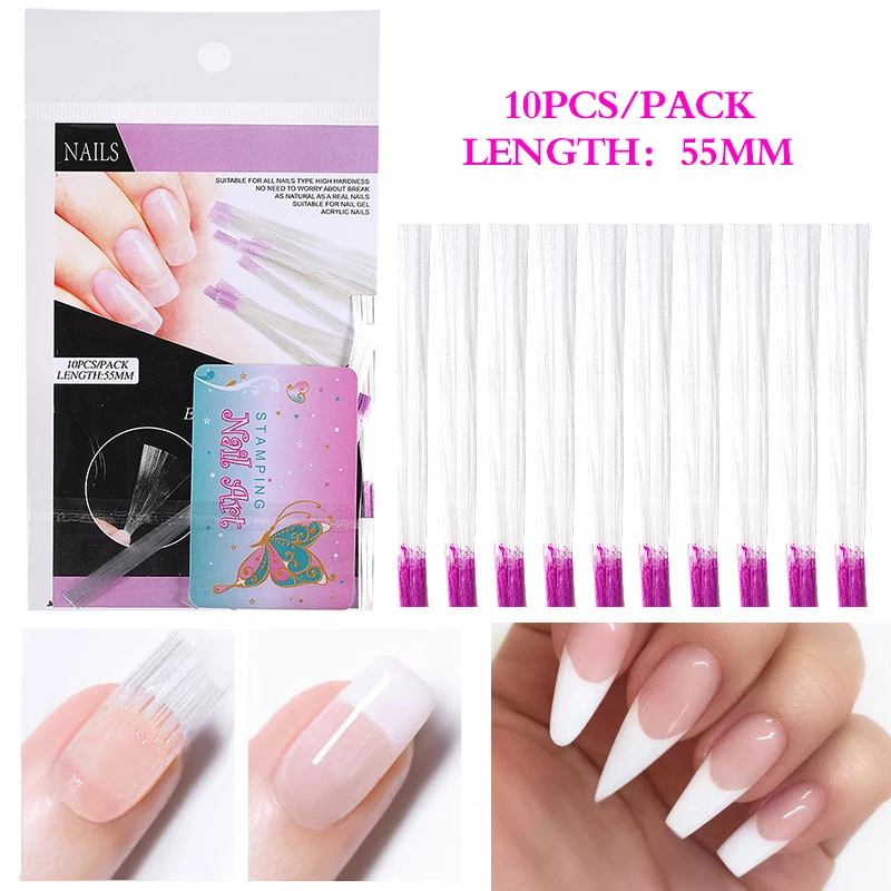 1/2PCS Nail Extension 7g Salon-like Results Easy Application Durable Convenient Fiber Silk For Nail Art Nail Art 5.5cm/pcs