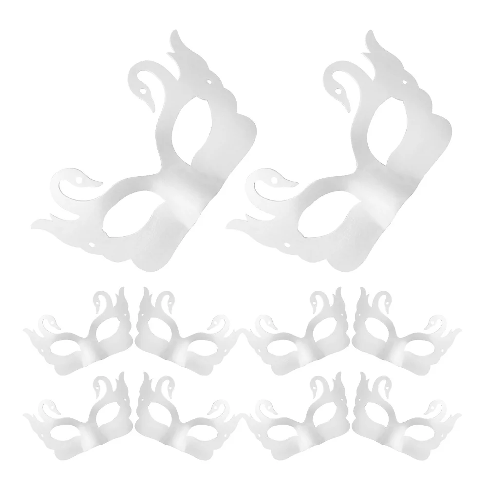 

10pcs Blank White Mask DIY Paintable Paper Masks for Masquerade Balls Craft Mask Half Face Lightweight Safe Material