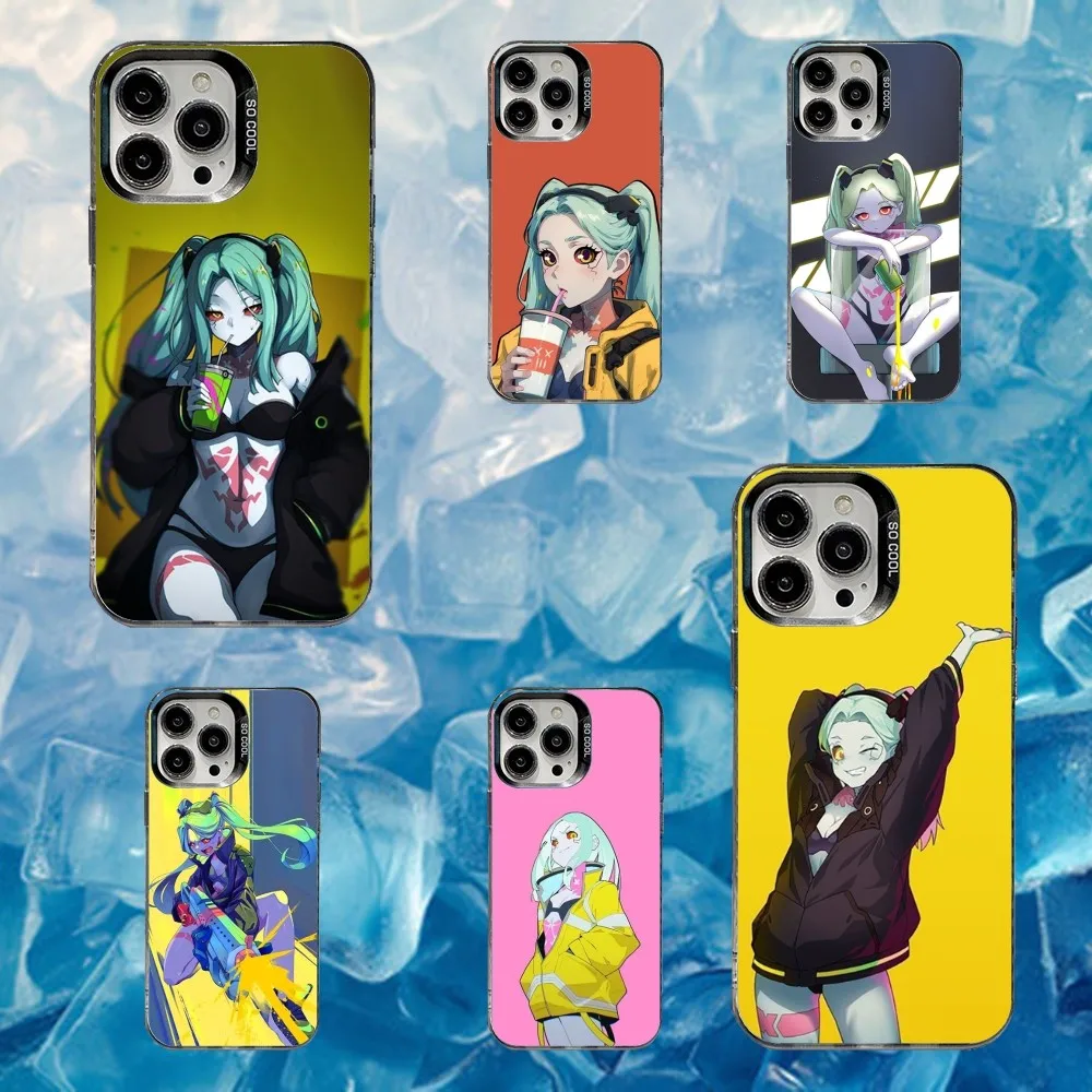 

Anime Cyberpunk R-Rebecca Phone Case For iPhone 16,15,14,13,12,11,Mini,Pro,SE,MAX White Matte Shockproof Cover