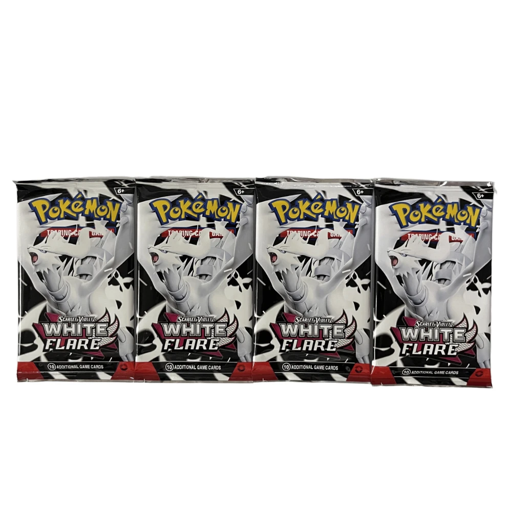 40 قطعة بوكيمون PTCG ميجا تطور الأسود الترباس الأبيض مضيئة بطاقات التداول الإنجليزية الداعم معركة جمع بطاقة لعبة هدايا الأطفال #4