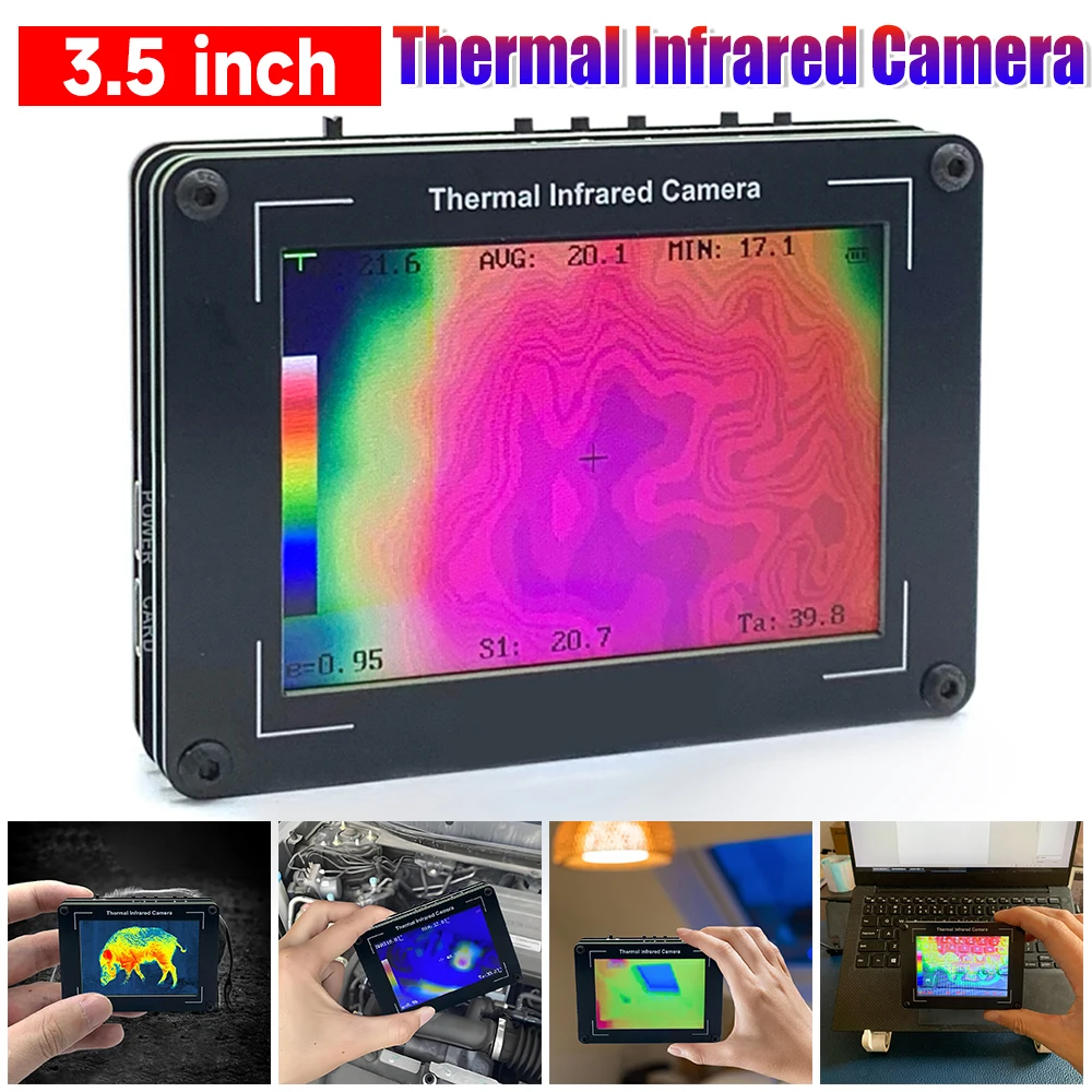 

Тепловизионная камера 3,5 дюйма -40-450 ℃ Тепловизионная камера с разрешением 32x24 пикселей для инспекции