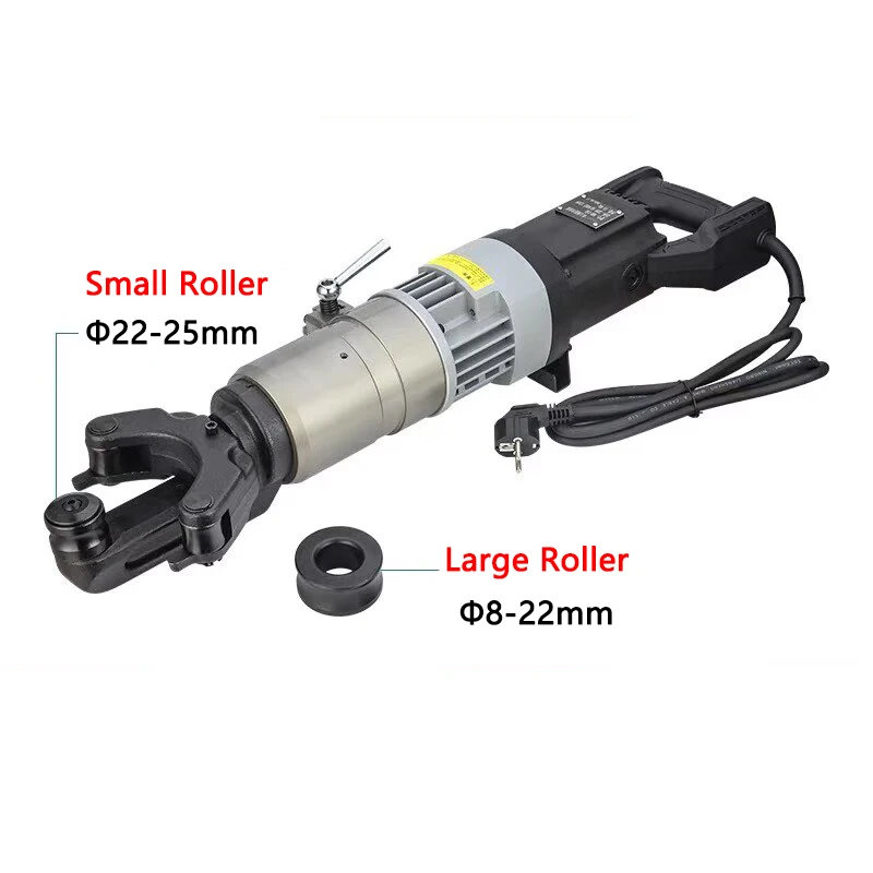 NRB-25B Electric Hydraulic Rebar Bending & Straightening Machine 8-25mm Portable Handheld Round Steel/Threaded Steel bar Bender