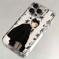 Capa macia clara de Geto Suguru para iPhone, Japão Proteção Anime Quente para iPhone 15, 14, 13, 12, 11, 14 Pro Max, XR, XS, 7, 8 Plus, SE