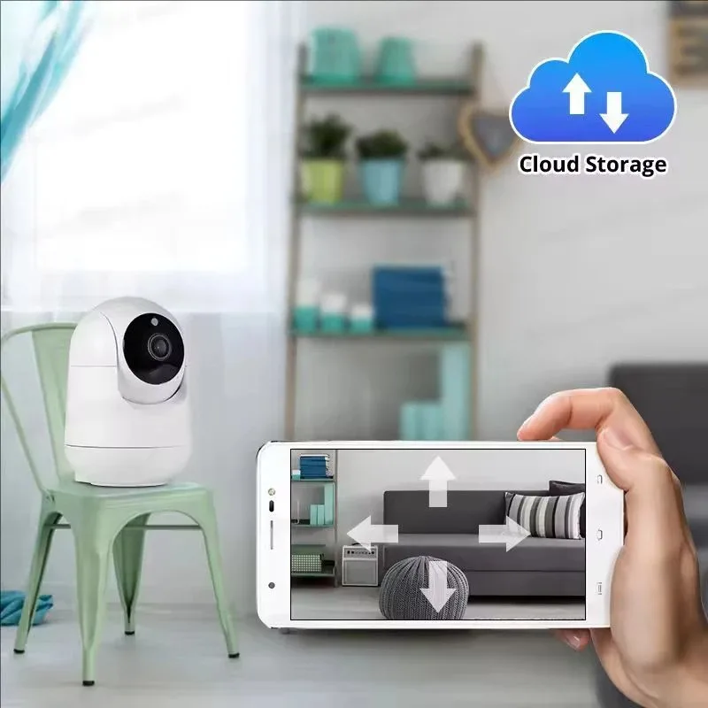 Cámara WiFi de 5MP, Cámara de Vigilancia IP Inalámbrica Inteligente para el Hogar, Detección por IA, Seguimiento Automático, Monitor de Seguridad para Bebés