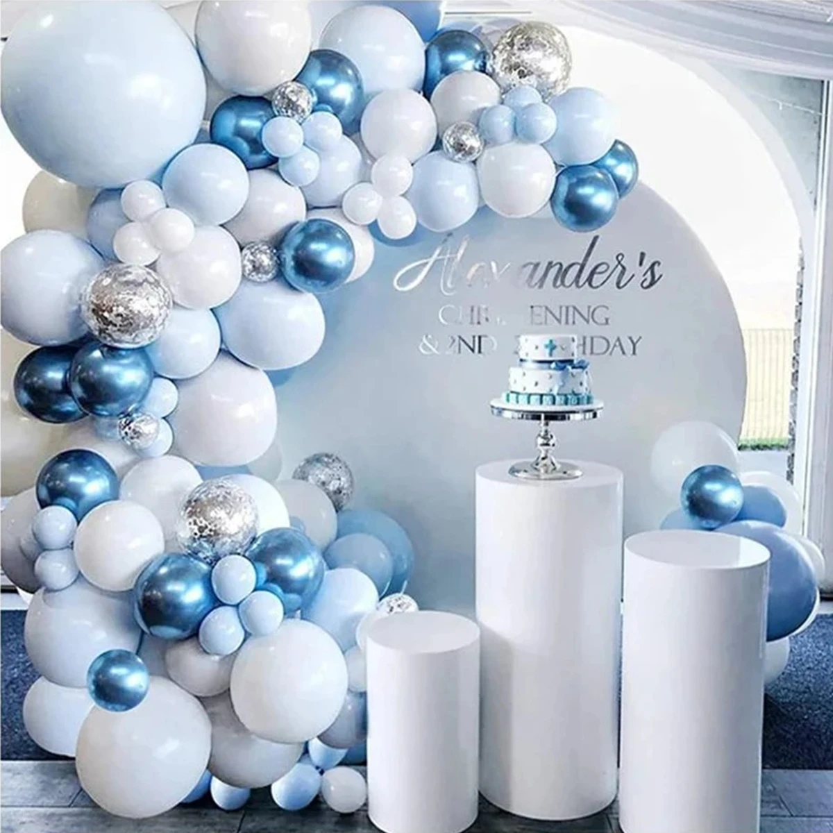 

Blue Balloon Garland Arch KIt Wedding Birthday Party Decoration For Kids Baby Shower Gender Reveal Baptism Ballon Baloon Decor