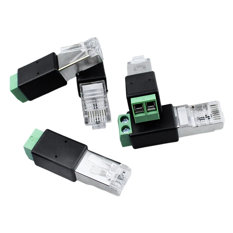 RJ45 to 485 Terminal Block 2/3/4/5/6/8Pin to RJ45 Plug Joint RJ50 10P10C Male Female Adapter RJ12 to 6Pin Connector Head
