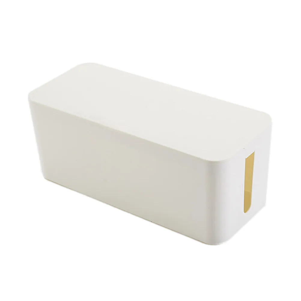 

2Pcs White Multifunctional Cable Management Box for Power Strips Cords Adapters Splitters Household Wire Storage Container Cord