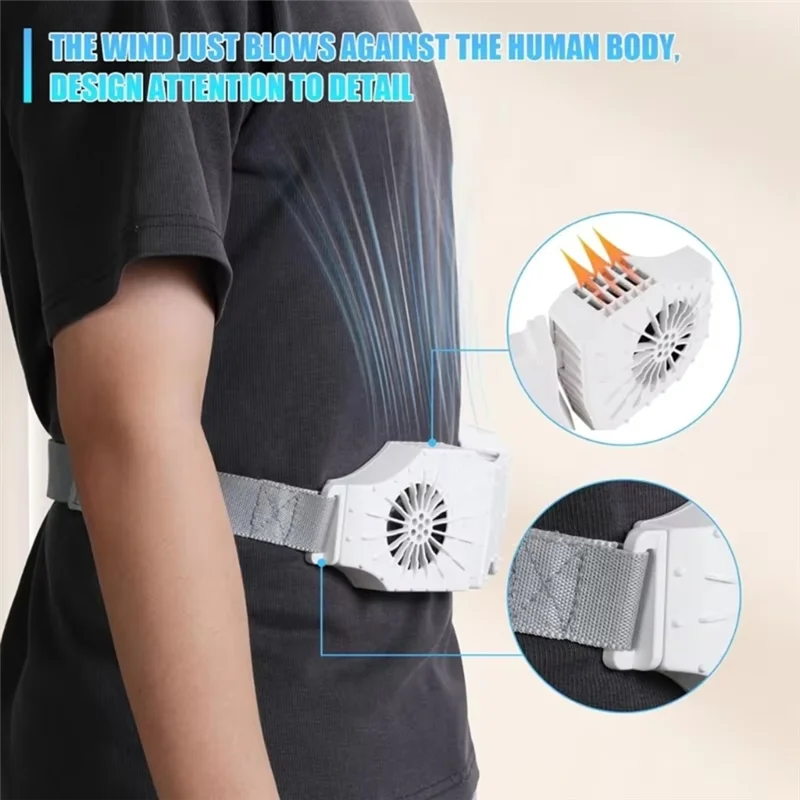 A11R Rechargeable Waistband Fan Portable Waistband Fan With Air Circulation Technology