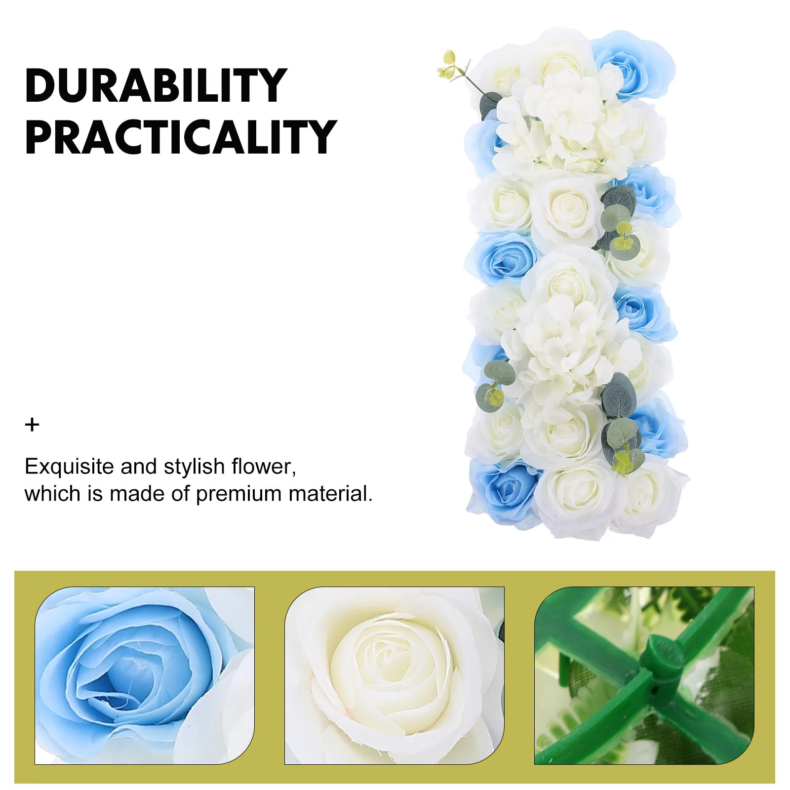 

Artificial Simulation Rose Flower Romantic Color Wedding Decoration Flower Wall Panel Premium Material Hanging Decor Wedding