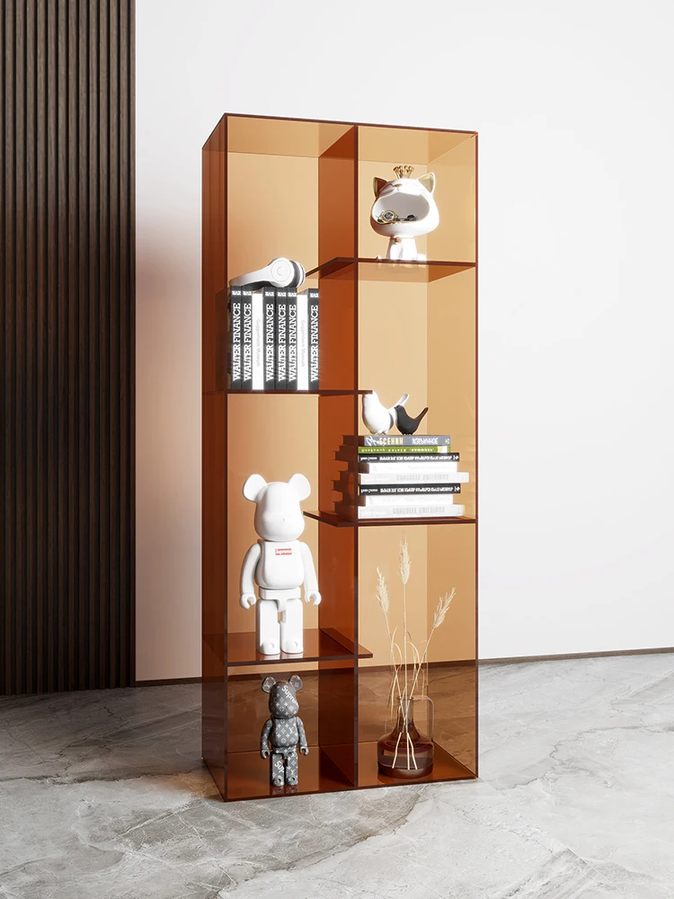 

Nordic acrylic bookshelf simple living room multi-layer floor display shelf Internet celebrity storage rack Figure display rack