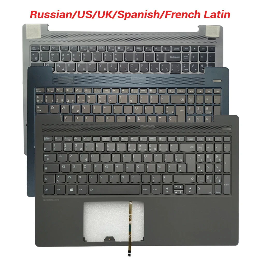 

NEW For Lenovo ideapad 5 15IIL05 5 15ARE05 5 15ITL05 15ALC05 Russian/US/UK/French/Spanish laptop keyboard Palmrest Cover Case