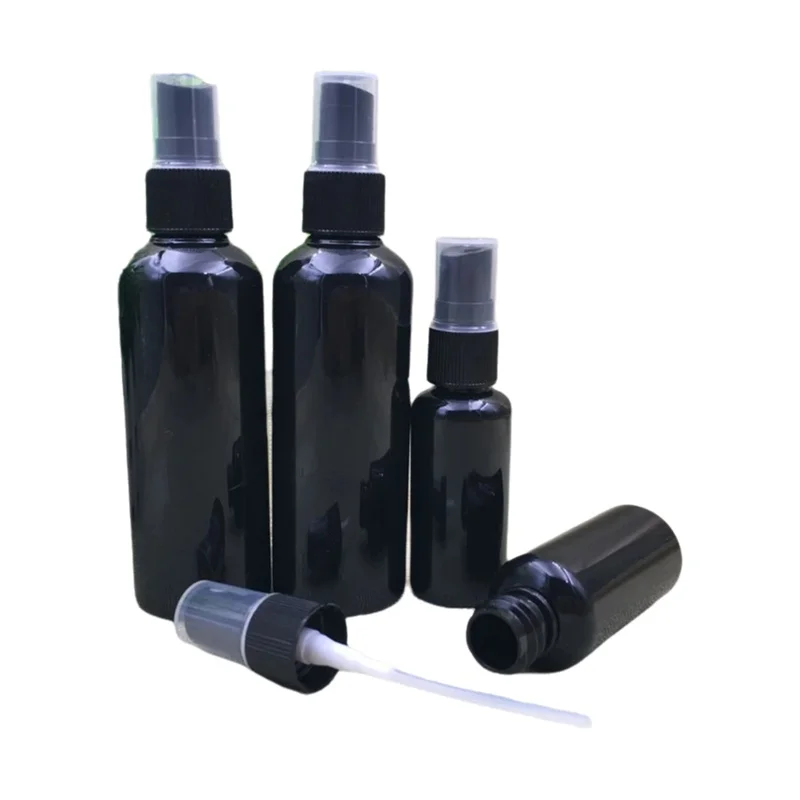 50PCS 30ML 100ML 150ML Black Plastic Spray Bottles Men Sprayer Empty Perfume Masculino Lotion Cosmetic Containers