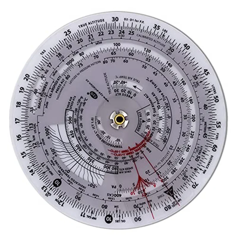 

AB15-1 PCS E6B-R Flight Computer Aviation Plotter Circular Slide Rule Used In Aviation Flight Training