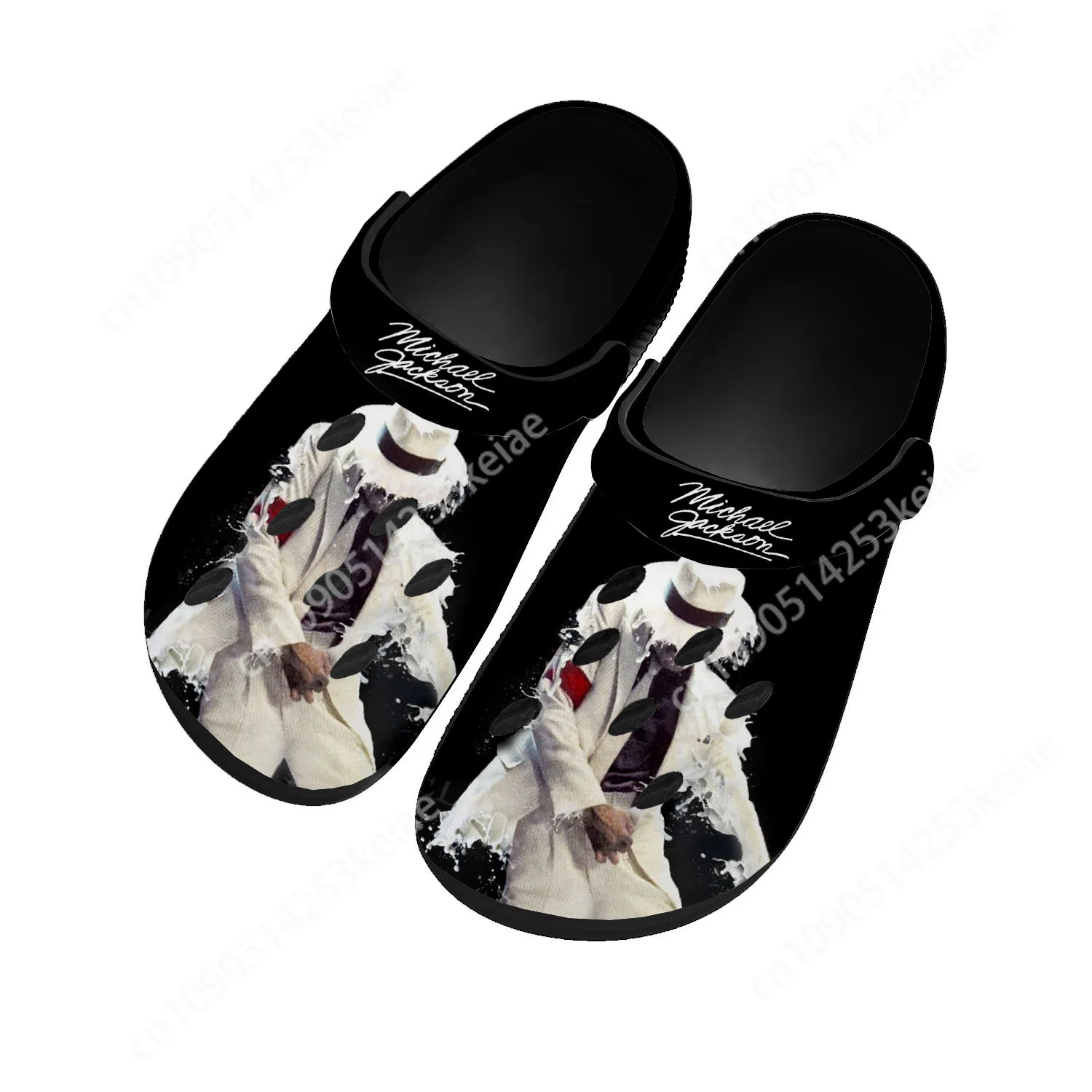 Michael Jackson Pop Singer Dancer Home Clogs Custom Water Shoes Mens Womens Teenager Shoes Clog Breathable Beach Hole Slippers