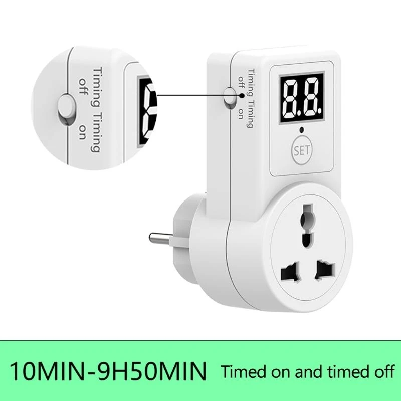 

F92C European Standard Timer Socket Functional LCD Digital Timer Socket EU Plug Electric Digital Countdown Timer