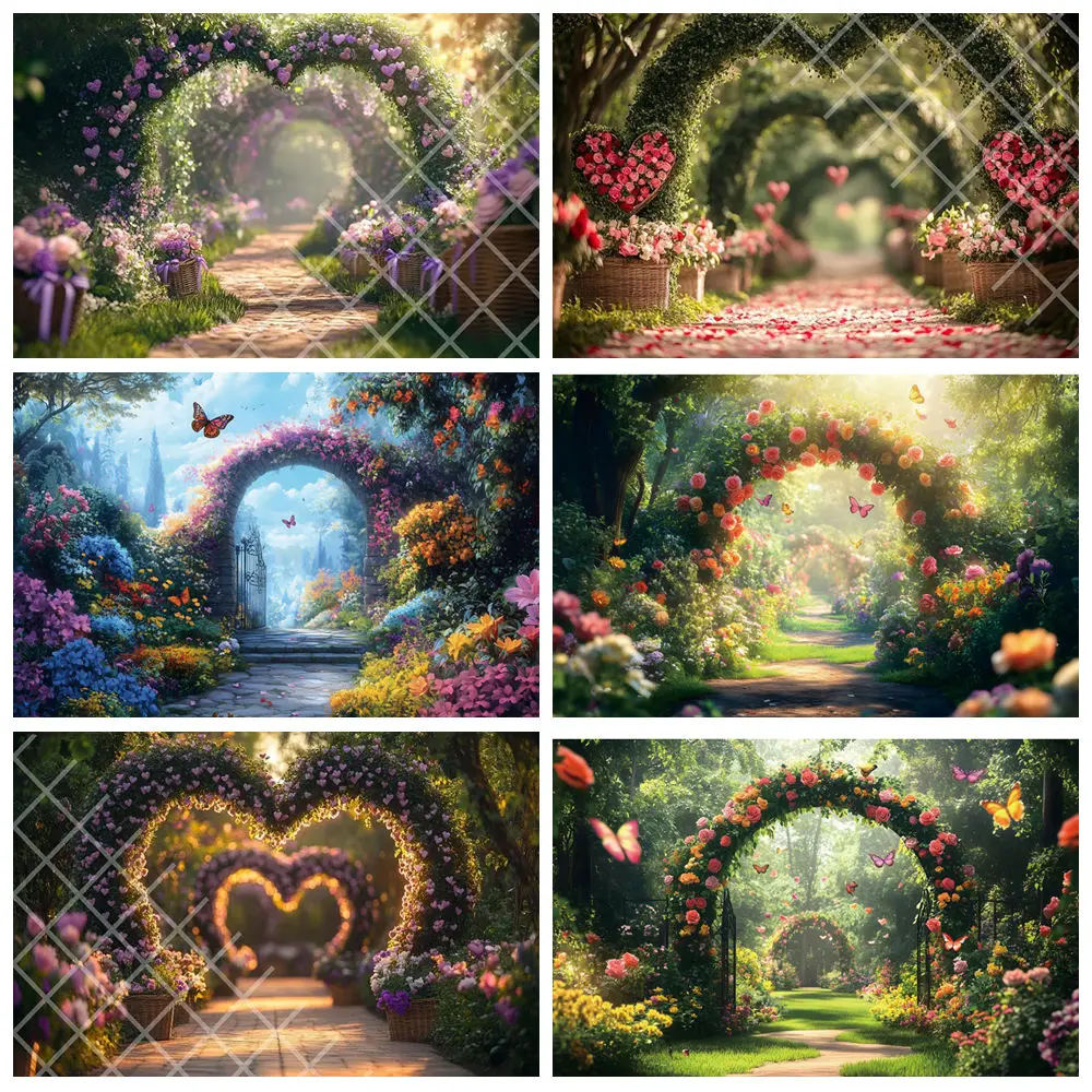 

Photography Background Spring Floral Valentine's Day Romantic Garden Kids Birthday Portrait Decor Backdrop Photo Studio Props