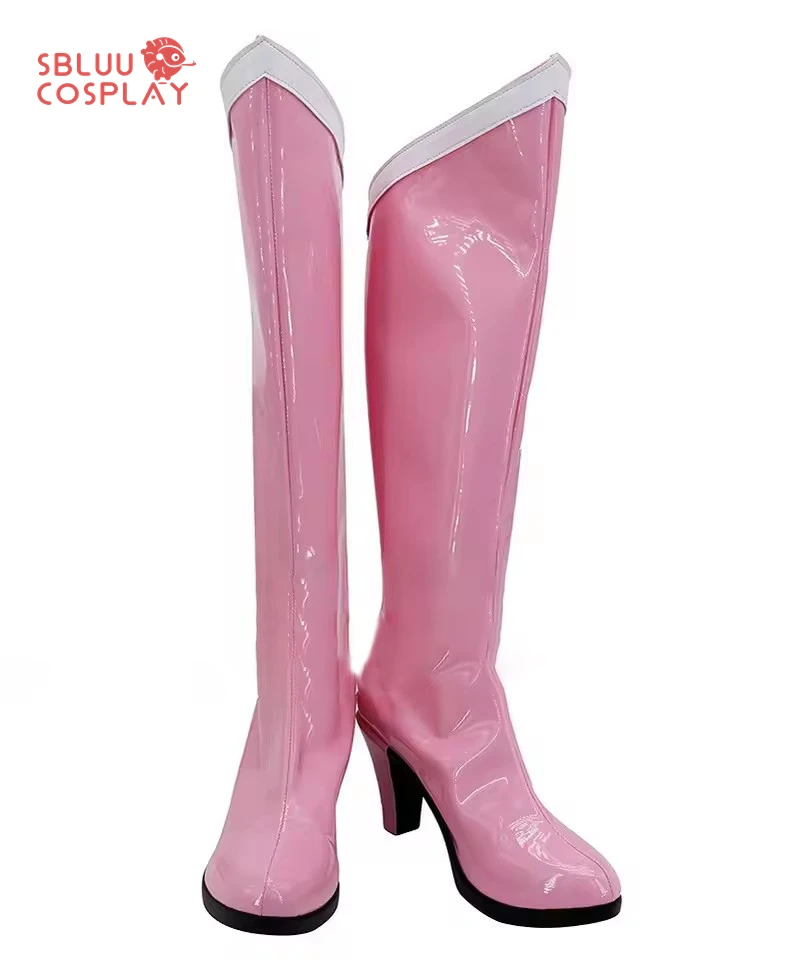 SBluuCosplay 치비우사 코스프레 신발 핑크 맞춤 제작 부츠 할로윈 파티 소품