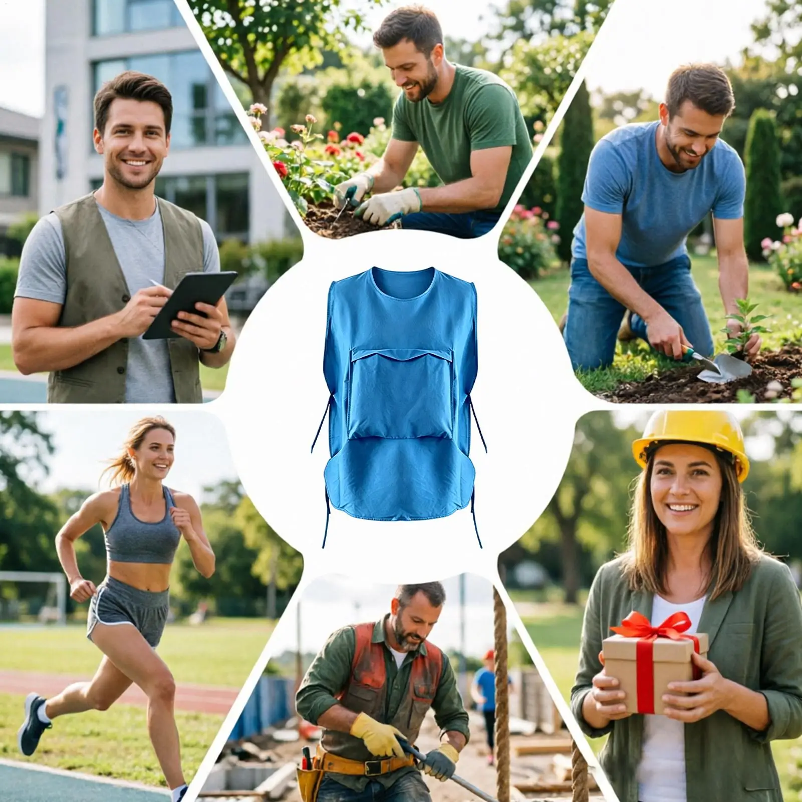 Cooling Vest Cold Jacket with 4 Gel Ice Packs Hot Weather Cold Vest for Men Women Rider Gardener Hiker Fishermen Driver Cycling
