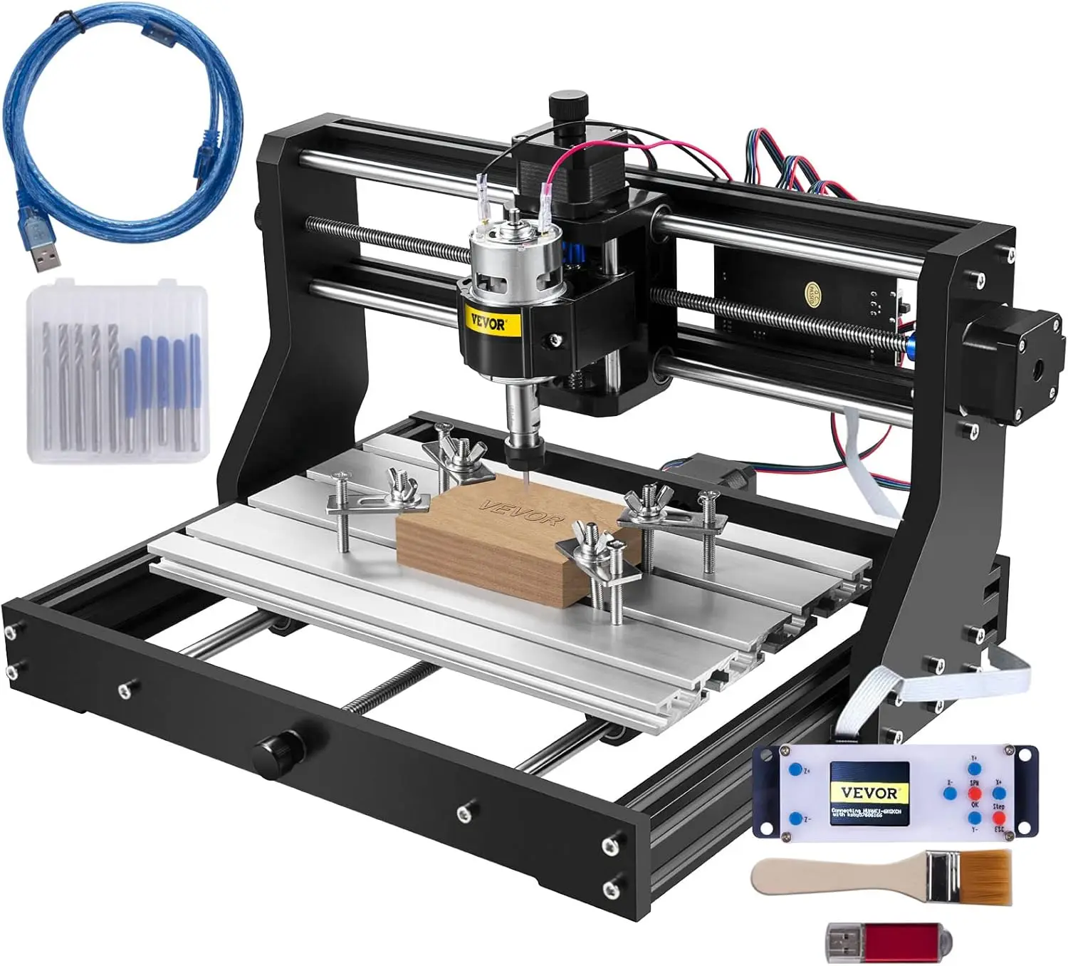 

VEVOR CNC 3018-PRO Router Kit GRBL Control 3 Axis Plastic Acrylic PCB PVC Wood Carving Milling Engraving Machine XYZ Working