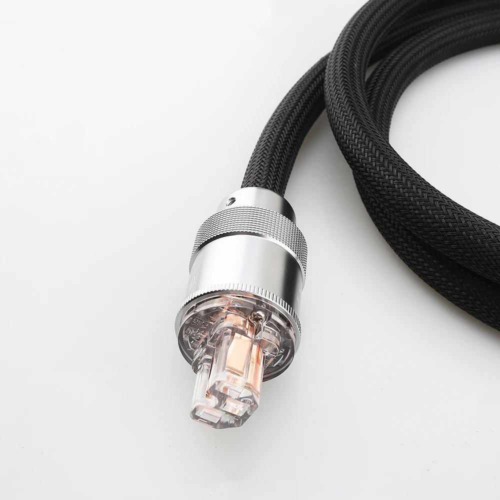 HIFI P101 銅オーディオファン主電源ケーブル AU EU US 電源ケーブル Schuko プラグアンプ CD DVD