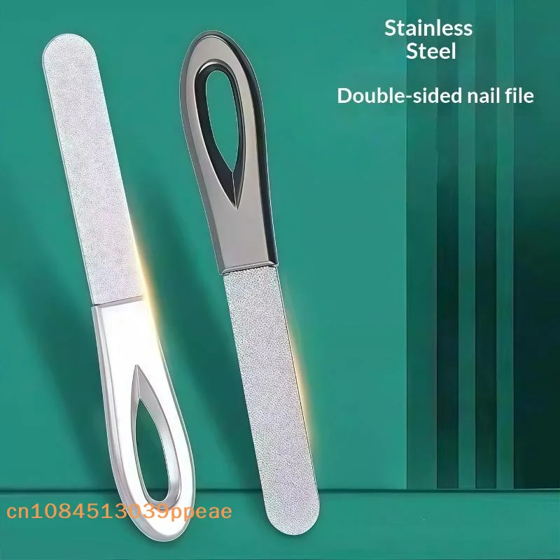 1/2/5 Pcs Stainless Steel Diamond Grit Nail File, Durable And Hypoallergenic For Finger And Toe Nails For Hard And Thick Nails